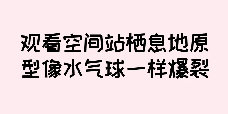 观看空间站栖息地原型像水气球一样爆裂