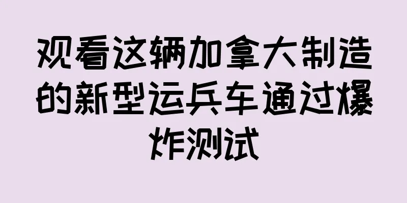 观看这辆加拿大制造的新型运兵车通过爆炸测试