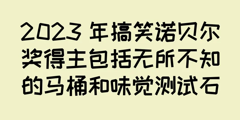 2023 年搞笑诺贝尔奖得主包括无所不知的马桶和味觉测试石