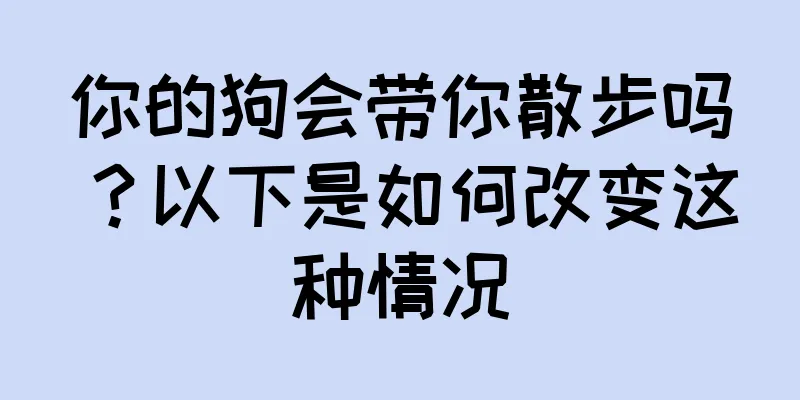 你的狗会带你散步吗？以下是如何改变这种情况