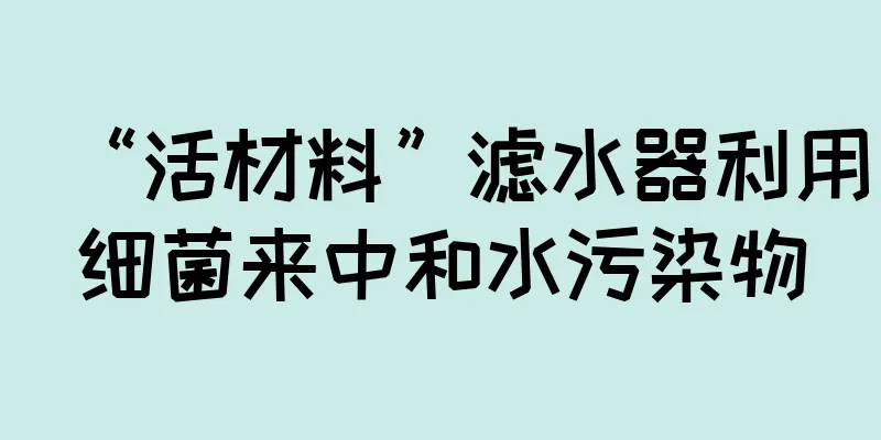 “活材料”滤水器利用细菌来中和水污染物
