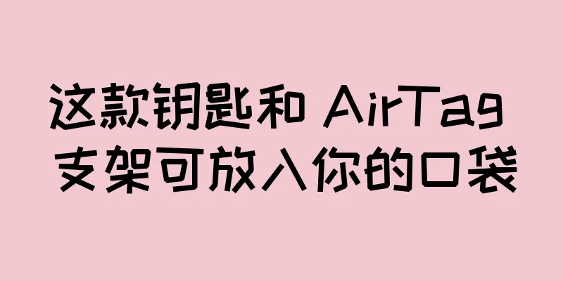 这款钥匙和 AirTag 支架可放入你的口袋