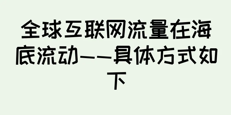 全球互联网流量在海底流动——具体方式如下
