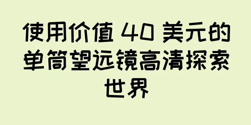 使用价值 40 美元的单筒望远镜高清探索世界