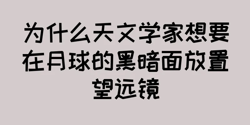 为什么天文学家想要在月球的黑暗面放置望远镜