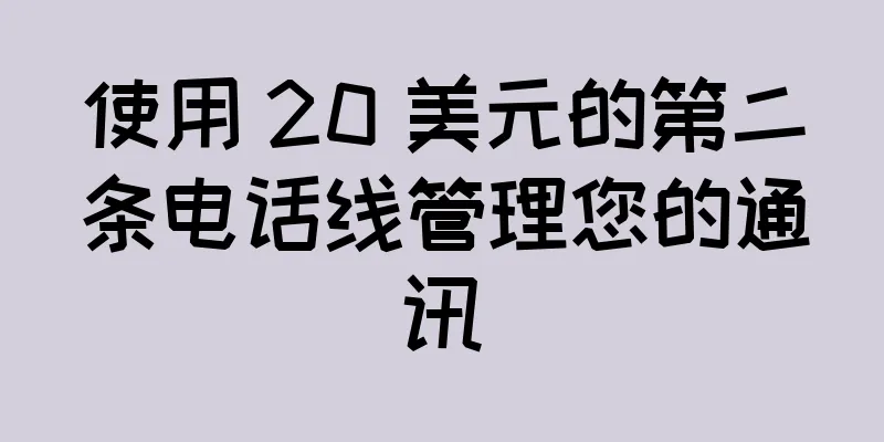 使用 20 美元的第二条电话线管理您的通讯