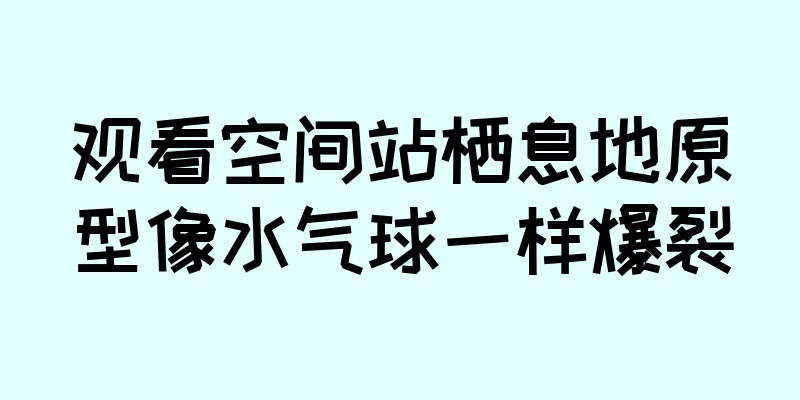 观看空间站栖息地原型像水气球一样爆裂