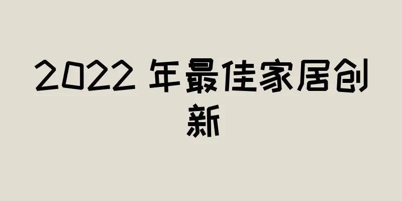 2022 年最佳家居创新