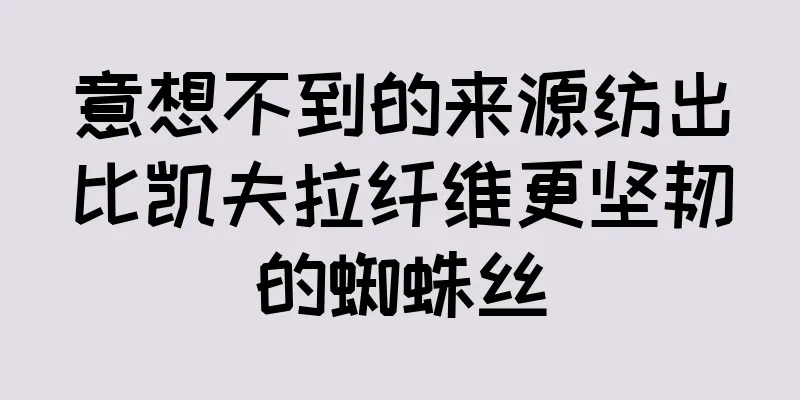 意想不到的来源纺出比凯夫拉纤维更坚韧的蜘蛛丝
