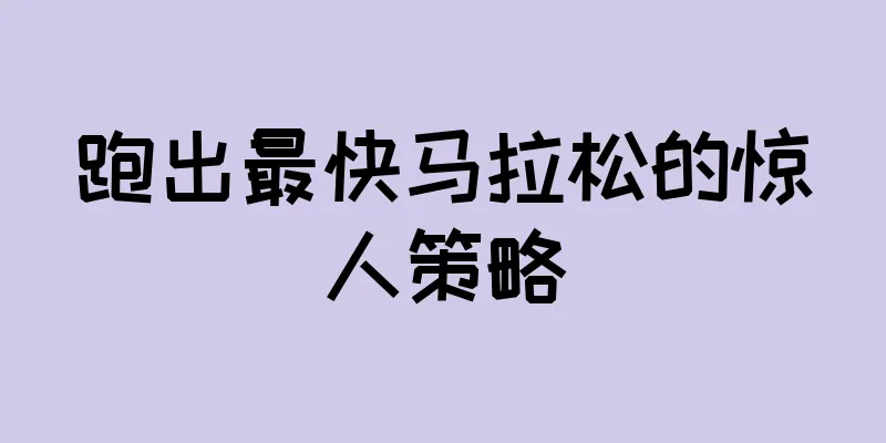 跑出最快马拉松的惊人策略
