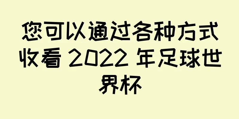 您可以通过各种方式收看 2022 年足球世界杯