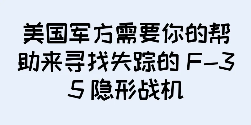 美国军方需要你的帮助来寻找失踪的 F-35 隐形战机