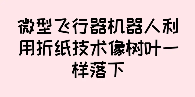 微型飞行器机器人利用折纸技术像树叶一样落下