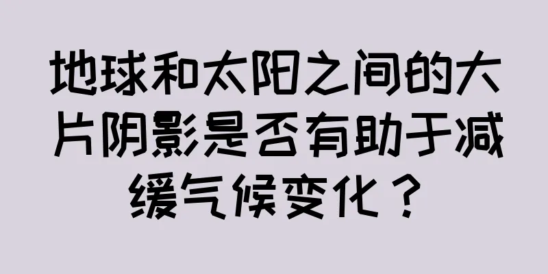 地球和太阳之间的大片阴影是否有助于减缓气候变化？