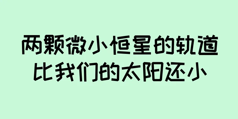 两颗微小恒星的轨道比我们的太阳还小