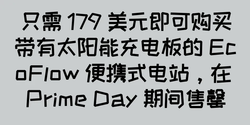 只需 179 美元即可购买带有太阳能充电板的 EcoFlow 便携式电站，在 Prime Day 期间售罄