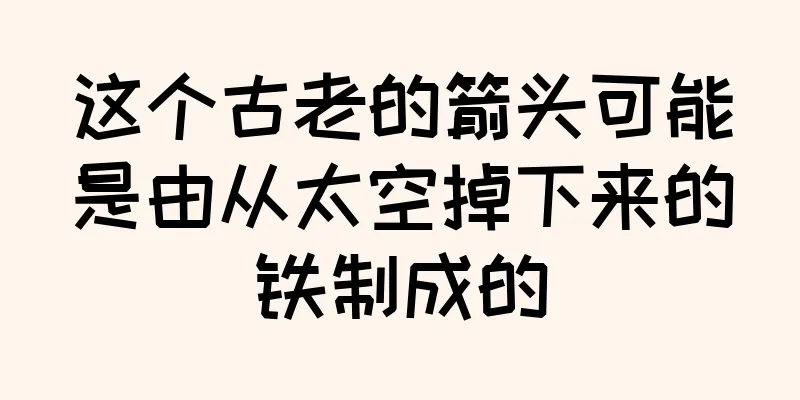 这个古老的箭头可能是由从太空掉下来的铁制成的