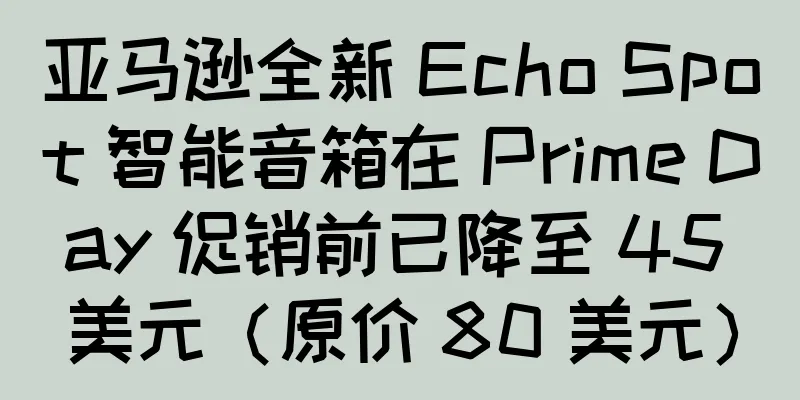 亚马逊全新 Echo Spot 智能音箱在 Prime Day 促销前已降至 45 美元（原价 80 美元）
