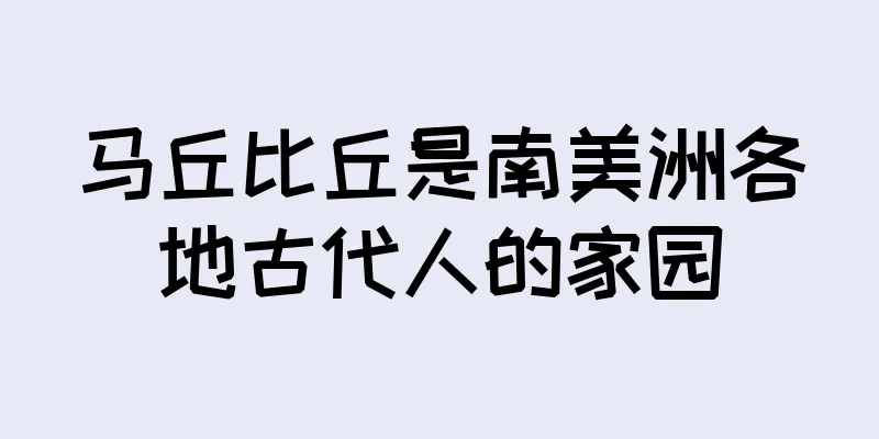 马丘比丘是南美洲各地古代人的家园