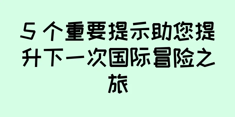 5 个重要提示助您提升下一次国际冒险之旅