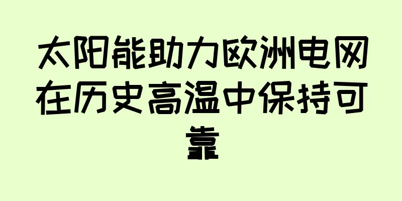 太阳能助力欧洲电网在历史高温中保持可靠