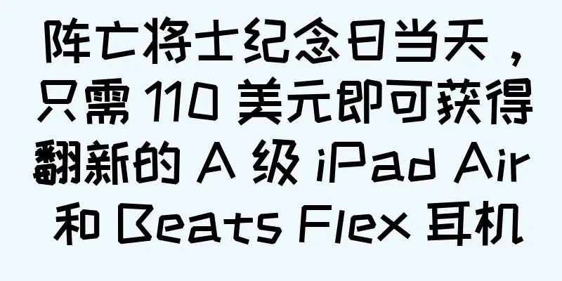 阵亡将士纪念日当天，只需 110 美元即可获得翻新的 A 级 iPad Air 和 Beats Flex 耳机