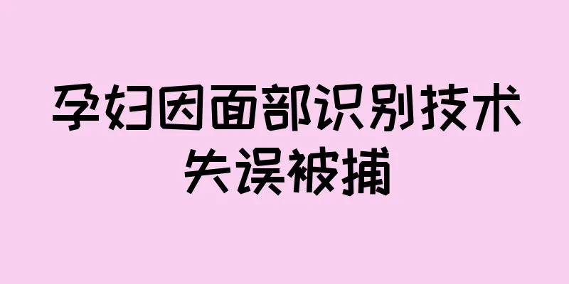 孕妇因面部识别技术失误被捕