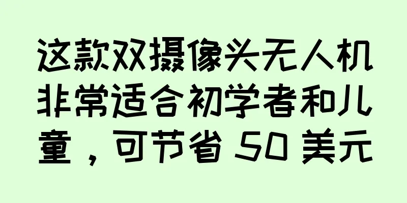 这款双摄像头无人机非常适合初学者和儿童，可节省 50 美元