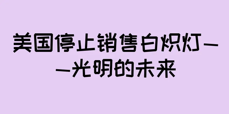 美国停止销售白炽灯——光明的未来