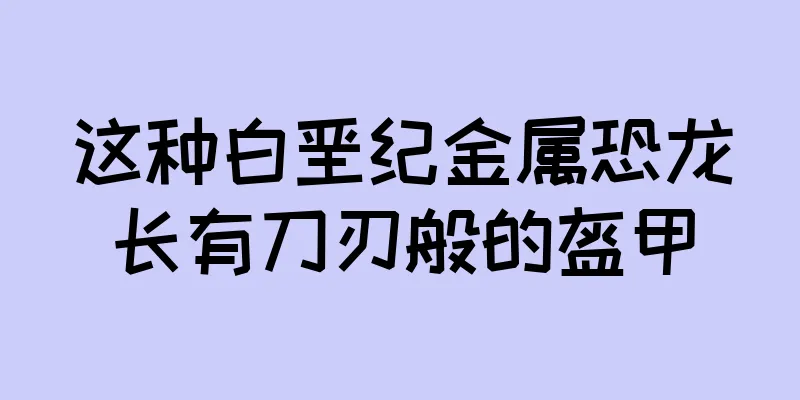 这种白垩纪金属恐龙长有刀刃般的盔甲