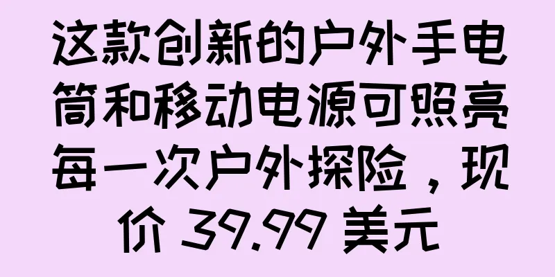 这款创新的户外手电筒和移动电源可照亮每一次户外探险，现价 39.99 美元