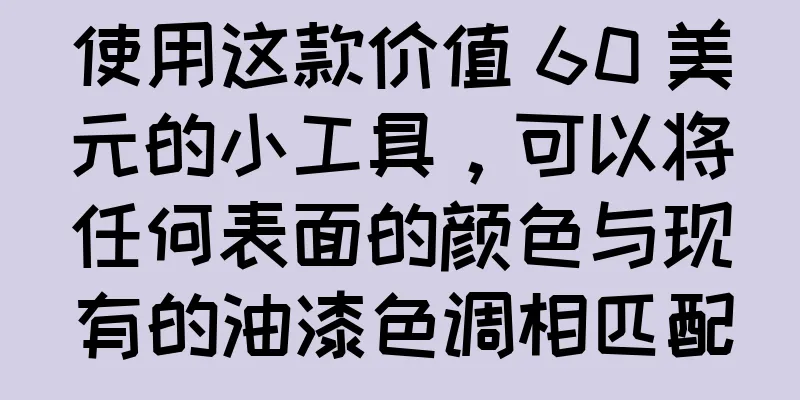 使用这款价值 60 美元的小工具，可以将任何表面的颜色与现有的油漆色调相匹配