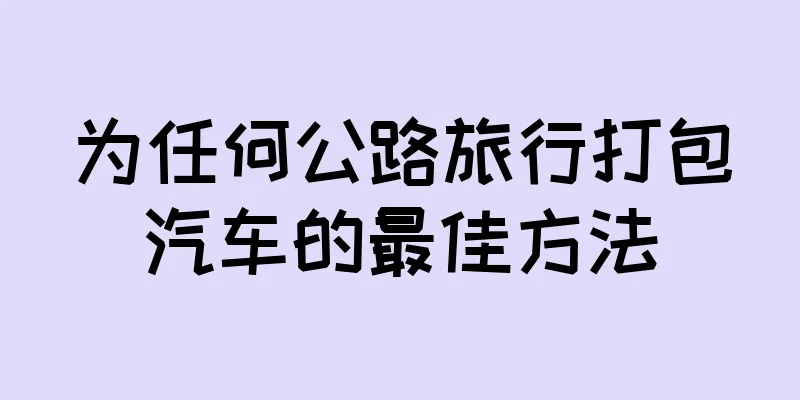 为任何公路旅行打包汽车的最佳方法