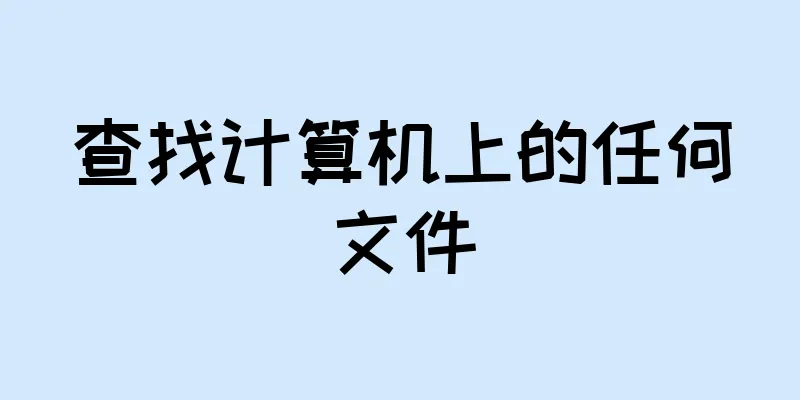 查找计算机上的任何文件