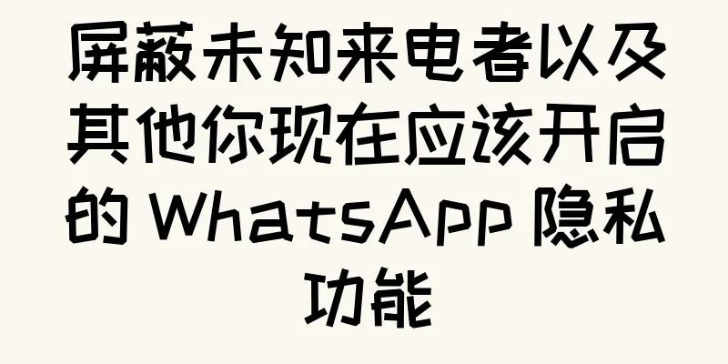 屏蔽未知来电者以及其他你现在应该开启的 WhatsApp 隐私功能