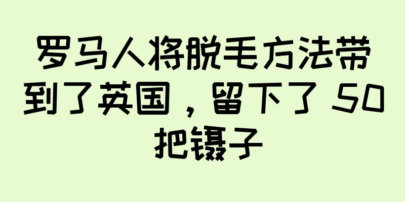罗马人将脱毛方法带到了英国，留下了 50 把镊子