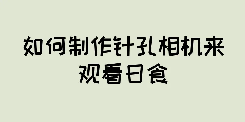 如何制作针孔相机来观看日食