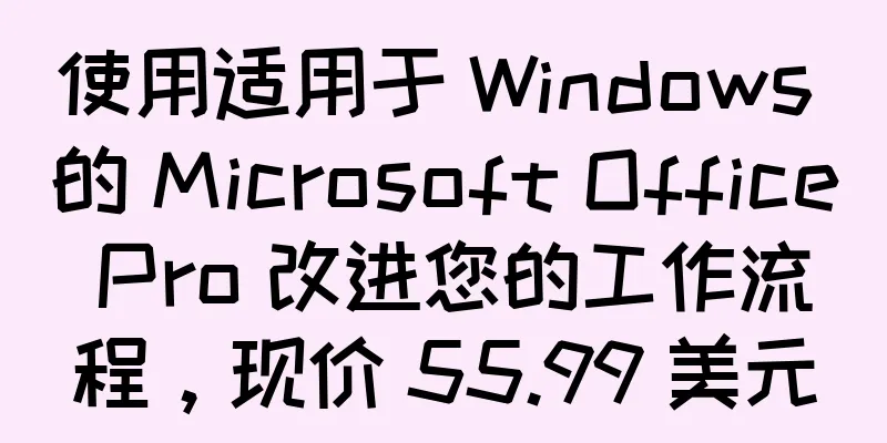 使用适用于 Windows 的 Microsoft Office Pro 改进您的工作流程，现价 55.99 美元