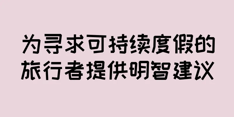 为寻求可持续度假的旅行者提供明智建议
