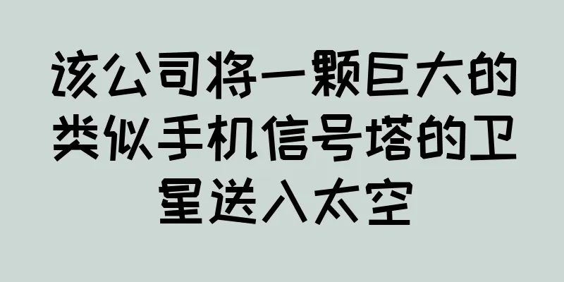 该公司将一颗巨大的类似手机信号塔的卫星送入太空