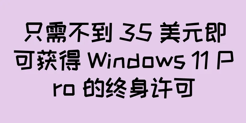 只需不到 35 美元即可获得 Windows 11 Pro 的终身许可