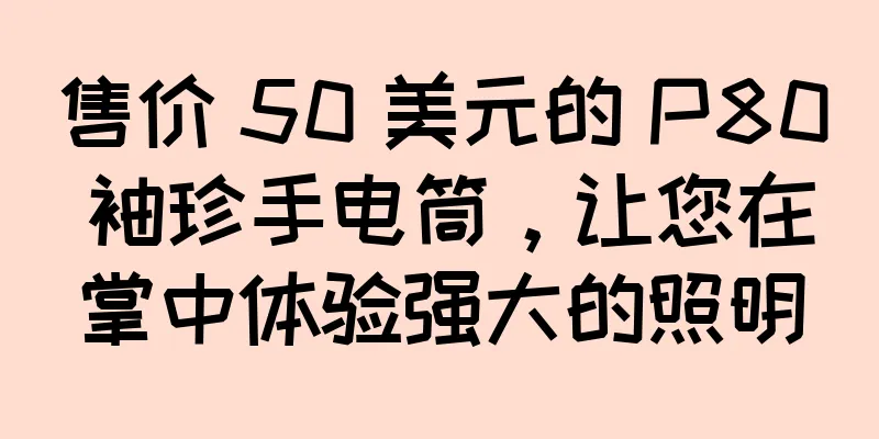 售价 50 美元的 P80 袖珍手电筒，让您在掌中体验强大的照明