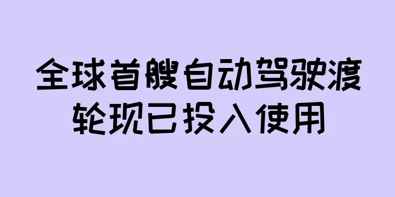 全球首艘自动驾驶渡轮现已投入使用