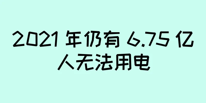 2021 年仍有 6.75 亿人无法用电
