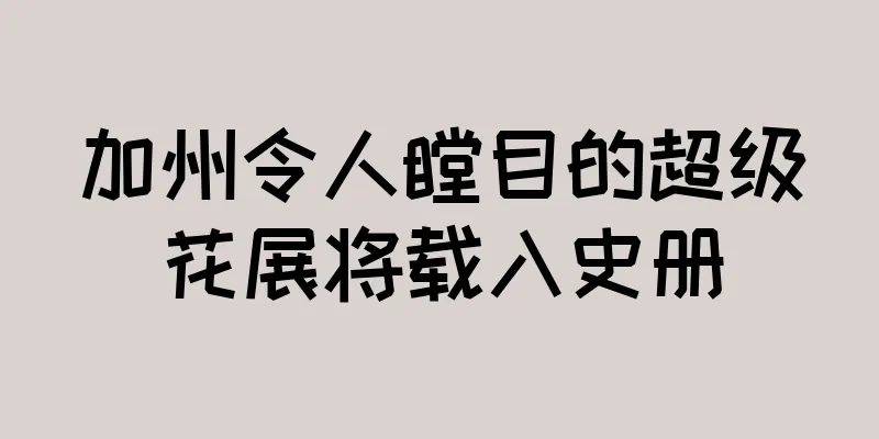 加州令人瞠目的超级花展将载入史册