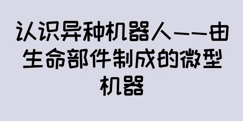 认识异种机器人——由生命部件制成的微型机器
