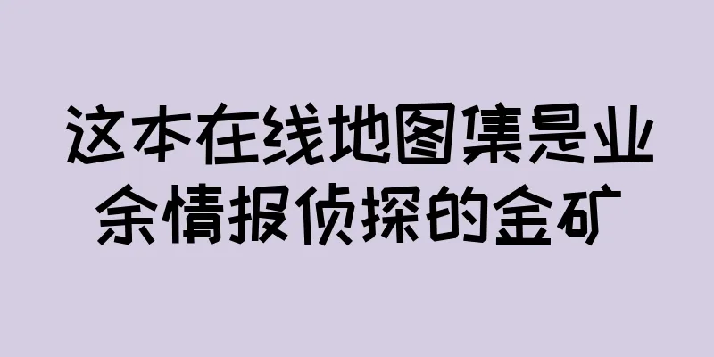 这本在线地图集是业余情报侦探的金矿