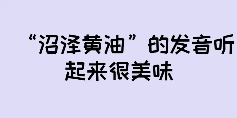 “沼泽黄油”的发音听起来很美味