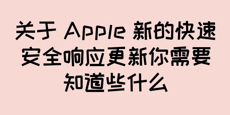 关于 Apple 新的快速安全响应更新你需要知道些什么
