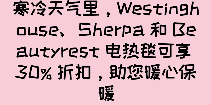 寒冷天气里，Westinghouse、Sherpa 和 Beautyrest 电热毯可享 30% 折扣，助您暖心保暖